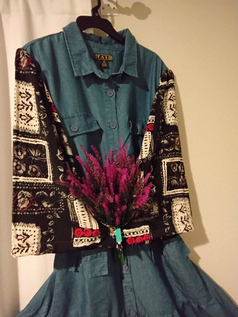 Up Cycled BOHO Unique Reconstructed Jeans dress.
